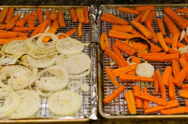 Carrots and Onions after Roasting