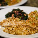 Plate with Almond Crusted Tilapia