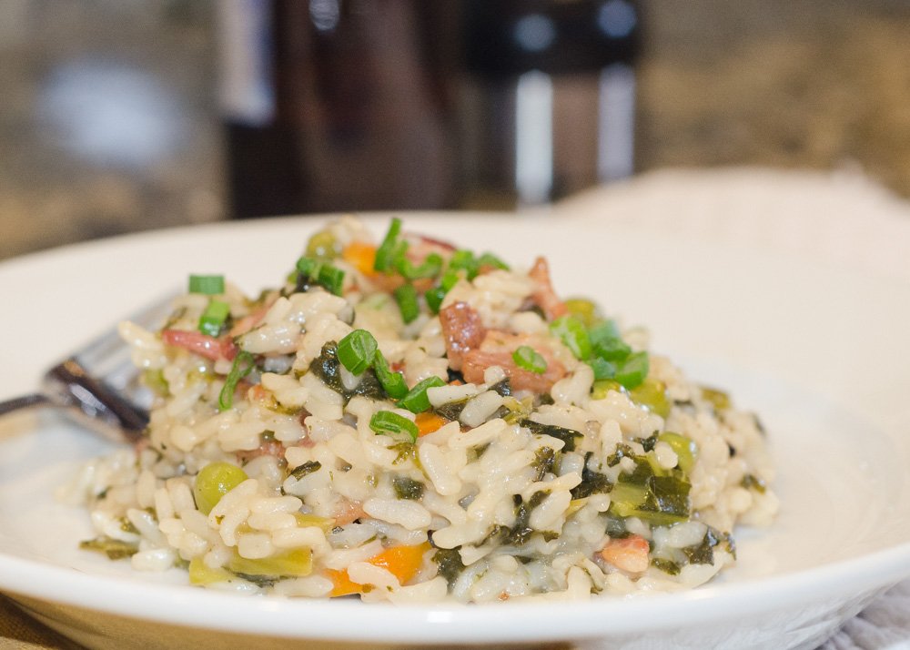 Pressure Cooked Risotto with Pancetta and Kale Simple Awesome Cooking