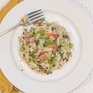 Pressure Cooked Risotto with Pancetta and Kale