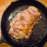 Oven Roasted Beef Tenderloin Seared in a Cast Iron Pan