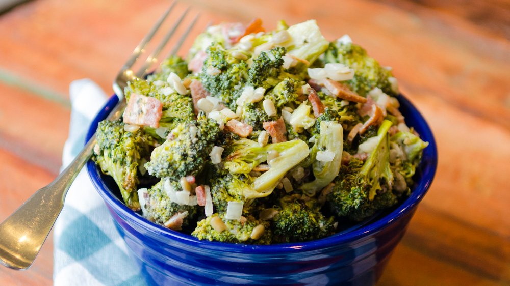Roasted Broccoli & Bacon Salas