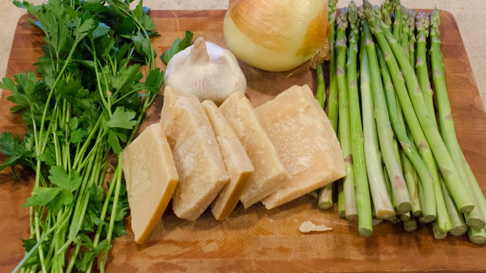 Ingredients for Parmesan Rind Stock