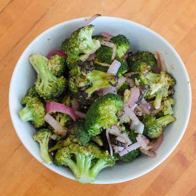 Grilled Broccoli with Red Onions