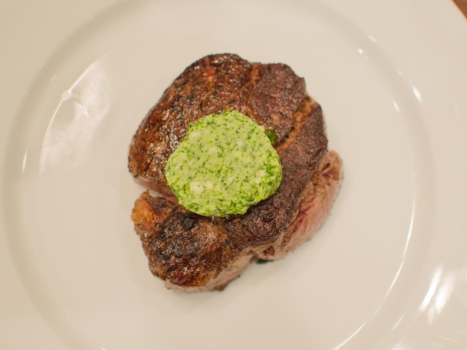 Beef Tenderloin topped with Chimichurri Butter