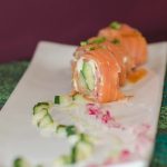 Smoked Salmon Rolls with Cucumbers, Red Onion and Avocado