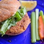 Salmon Burgers cooked in an Air Fryer